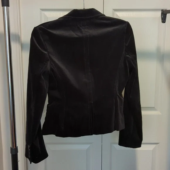 Express Design Studio black velvet blazer jacket - Picture 4 of 4